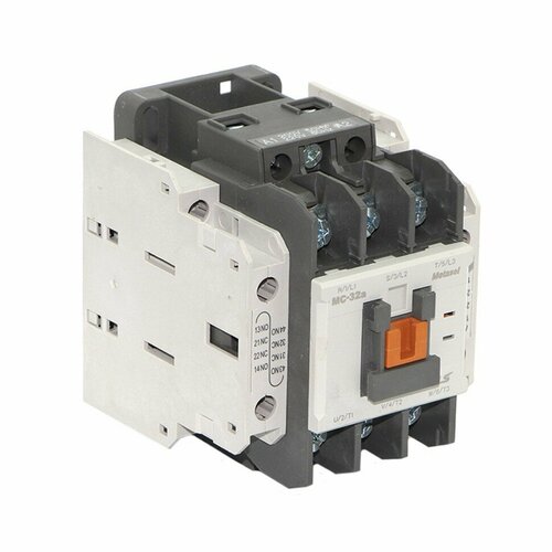 LS MC-32a 2a2b 13360173 Контактор (Катушка 200-220V 50-60Hz) instantaneous auxiliary contact module 2no 2nc ring terminal blocks standard tesys d front mounting