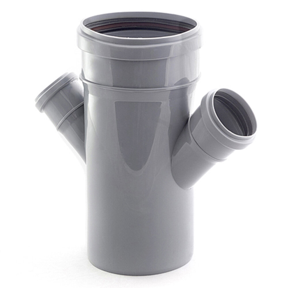 фото Крестовина канализационная РТП d110x50x50 мм угол 45° одноплоскостная