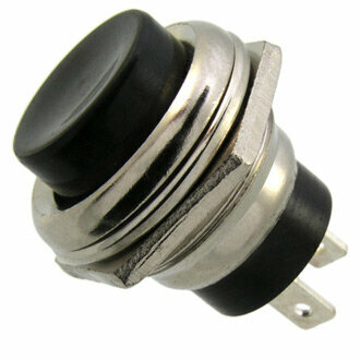 фото Кнопка / Кнопочный переключатель PBS-26B off-(on) черный / RUICHI