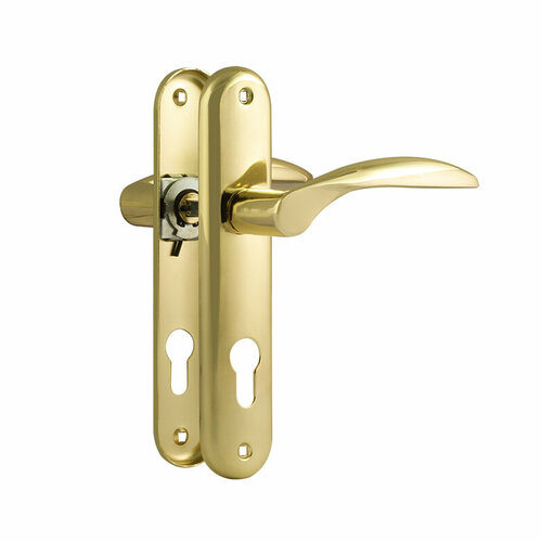 Ручка дверная на планке 94-70 мм, золото Нора-М 9398
