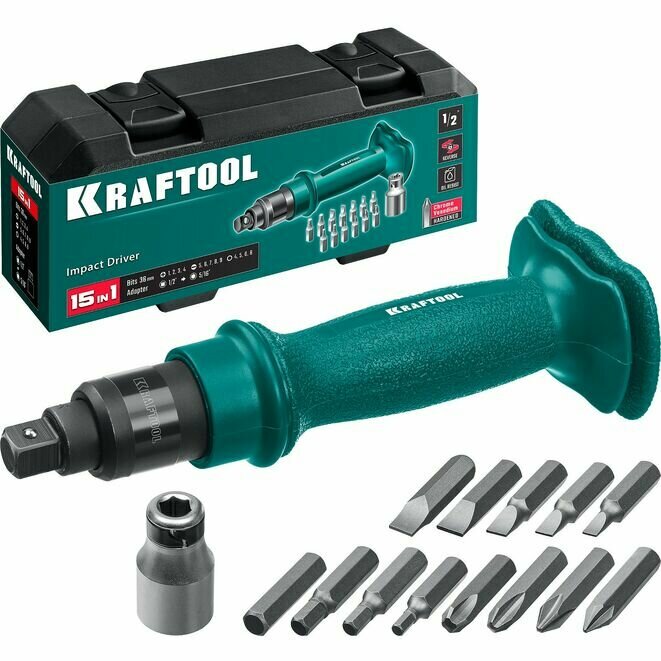 KRAFTOOL ID-15 15 предм Ударно-поворотная отвертка25550-H10_z01