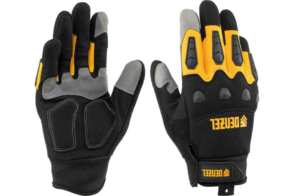 фото Перчатки универсальные, усиленные, с защитными накладками, размер 10// Denzel 68003 .