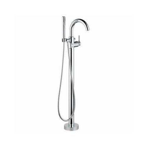 Хромированный смеситель для напольного монтажа в ванне Delta Trinsic Contemporary Floor Mount Tub Filler Trim in Chrome T4759-FL