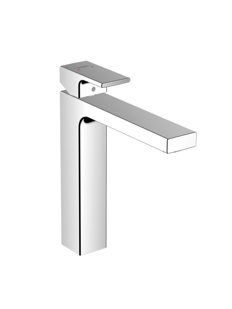 Смеситель для раковины 190, со сливным гарнитуром, хром, Hansgrohe Vernis Shape 71562000