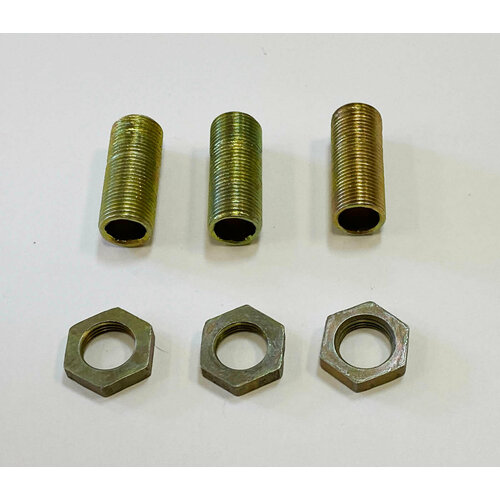 Комплект: трубка резьбовая 30 мм (М12х1) + гайка М12х1. 3 шт.