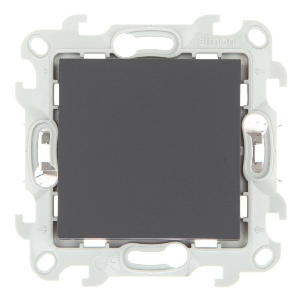 фото Simon 24 Графит Одноклавишный переключатель Push&Go