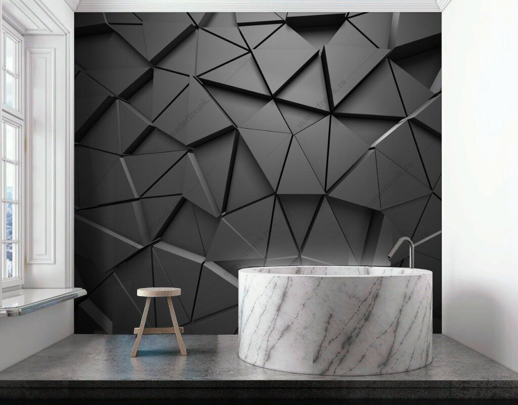 фото Фотообои Черный 3д фон 275x367 (ВхШ), бесшовные, флизелиновые, MasterFresok арт 14-597
