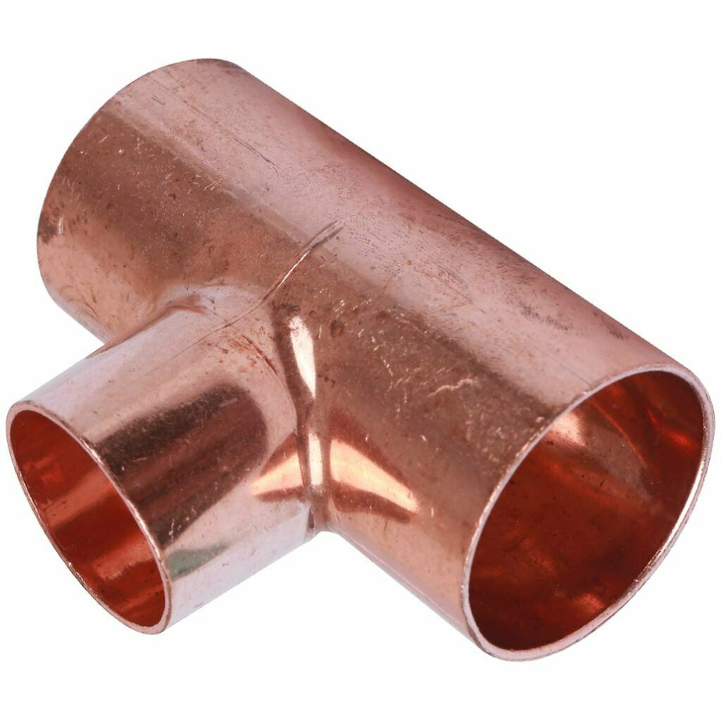 фото Тройник медный под пайку 35 x 28 x 35 мм (серия 95130) Hailiang
