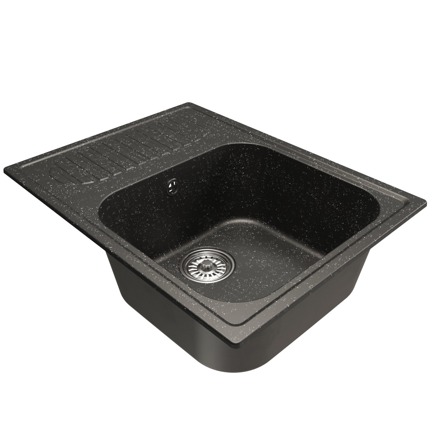 Мойка кухонная Mixline ML-GM18 64х49 см, черная - фото №1