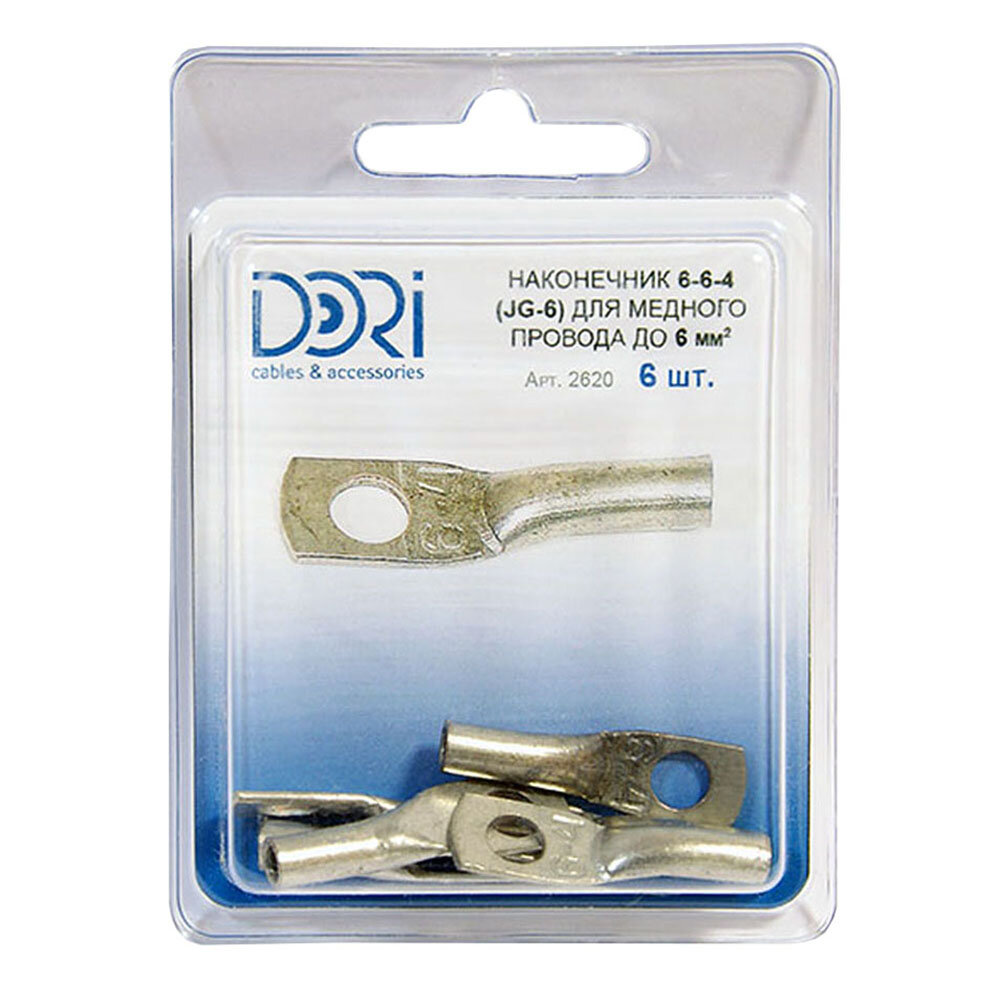 фото Наконечник медный луженый DORI JG-6 6 мм2 6 шт
