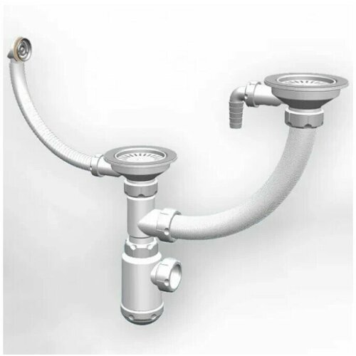 Сифон Granula GRAND 312 с круглым переливом и отводом эконом С Н 391-11-22СФ-0007 1759₽