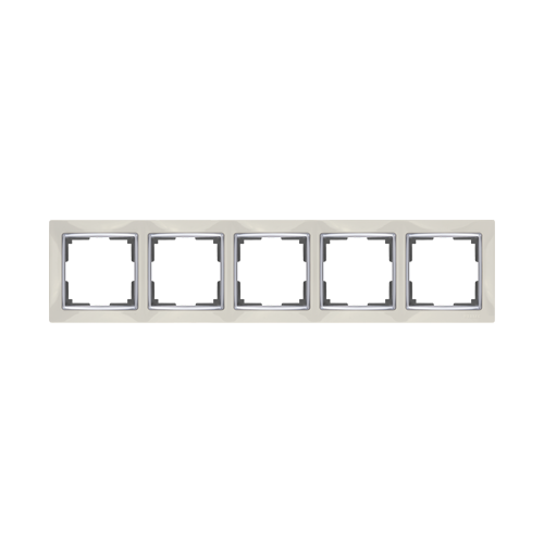 werkel snabb basic слоновая кость рамка для 2 местной розетки wl03 frame 01 dbl ivory a040199 Werkel Snabb Слоновая Кость-Хром Рамка 5-местная WL03-Frame-05-ivory a030803