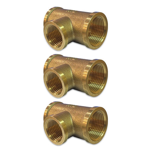 Тройник латунный резьбовой переходной TIM ВР - 34 x 12 x 34 3шт 2660₽