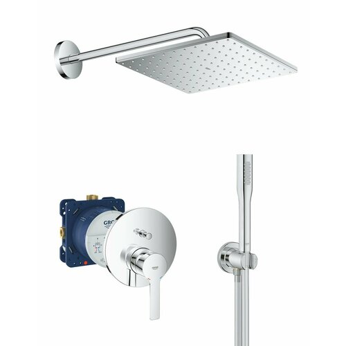 Душевая система с квадратным тропическим душем Grohe Lineare Rainshower 310 Mono Cube, Германия (26567000) встраиваемая часть смесителя grohe rainshower 26483000 скрытая часть