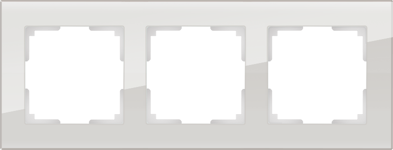 Рамка стеклянная 3 поста WERKEL Favorit WL01-Frame-03 / W0031117 дымчатый