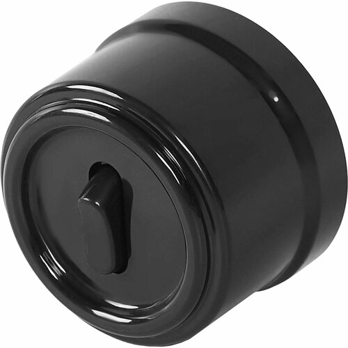 Выключатель Electraline одноклавишный проходной коричневый