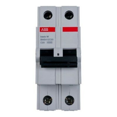 Выключатель автоматический 2P 20A C 4.5кА BMS412C20