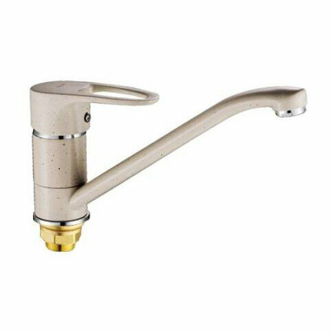 фото Смеситель для кухни с длинным изливом Potato кремовый (P4921-9)