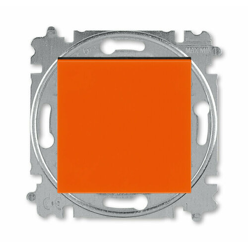 ABB Levit оранжевый / дымчатый чёрный Выключатель 1-но клавишный простой