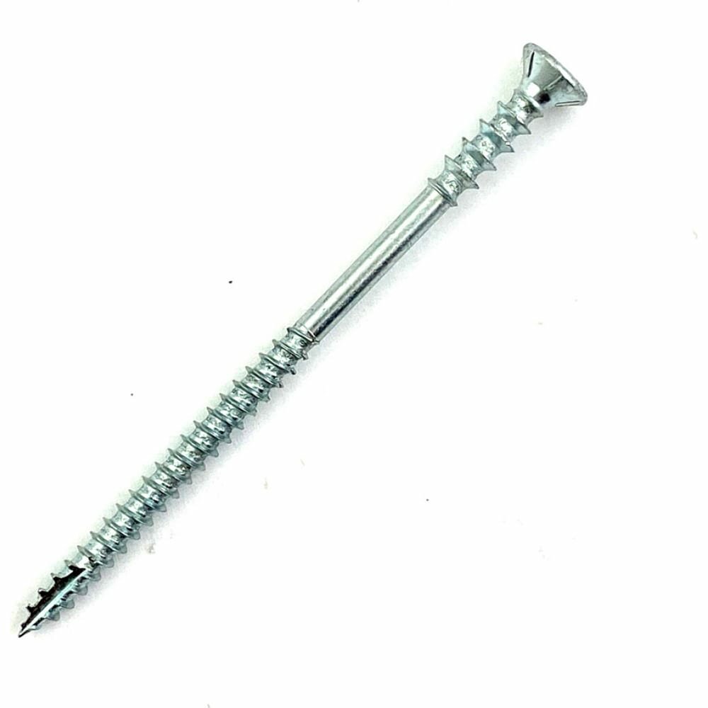 фото Дистанционный шуруп Rusconnect WDS 06090 6x90 мм, потайная головка, TORX, белый цинк, 100 шт. 390609