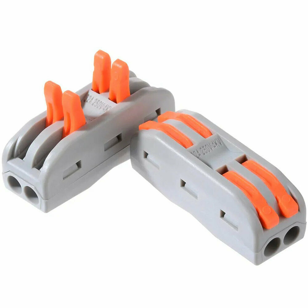 фото GR-2-2 Зажимная проходная клемма для двух пар проводов (5 шт.)