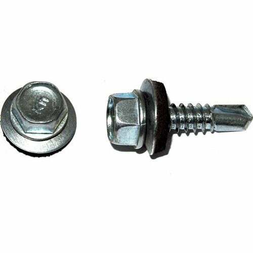Кровельный саморез Kenner цинк, с шайбой EPDM, 6,3x38, 2000 шт. ск6338