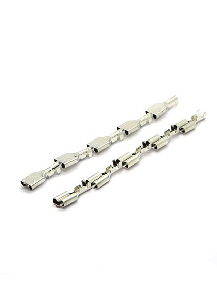 фото Клемма провода (контакт гнездовой) 6,3 ("мама") (под провод 2,5-4мм².) без фиксатора