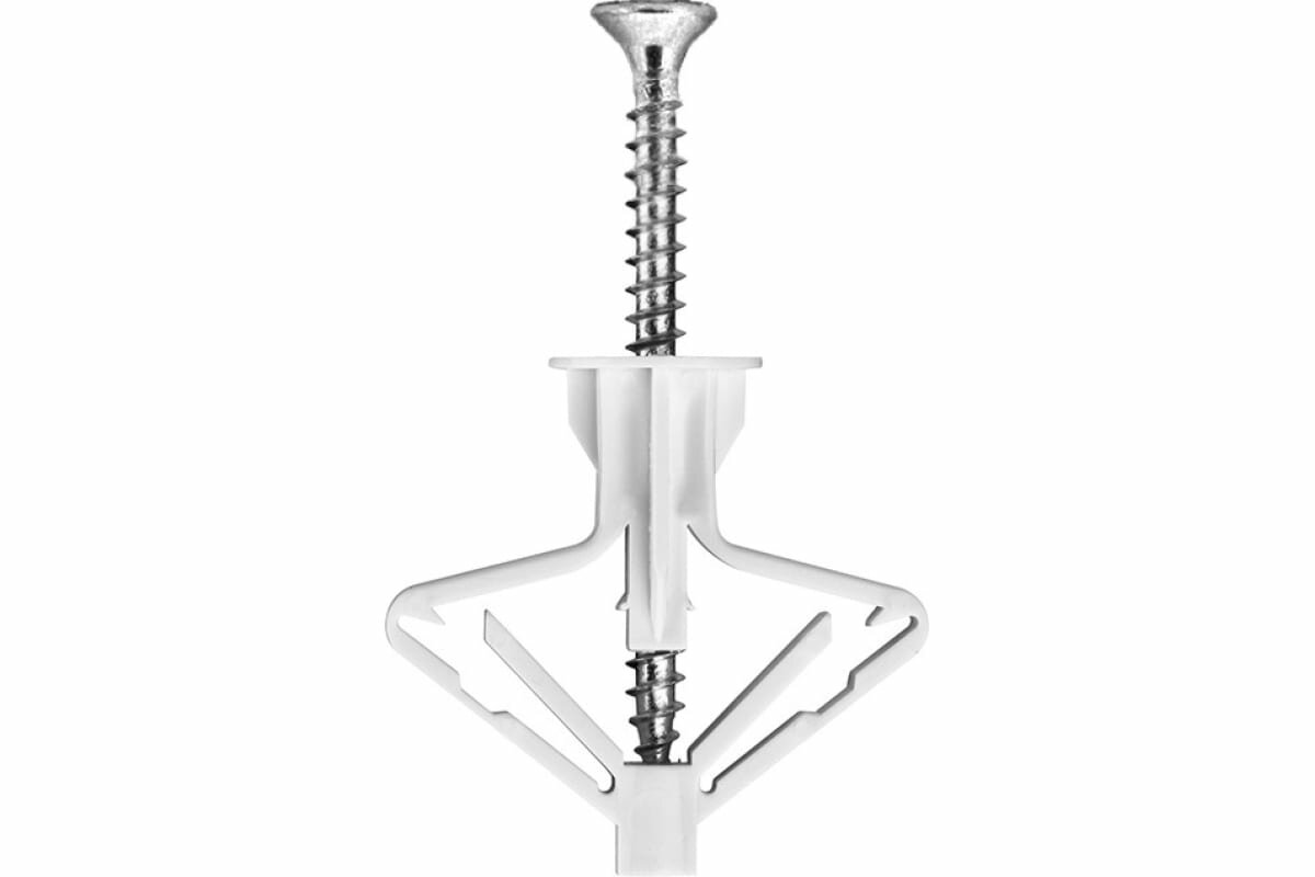 фото Дюбель анкер Невский Крепеж Бабочка полипропилен 10x50 + ШУЦ 4x60 4 шт. 814289