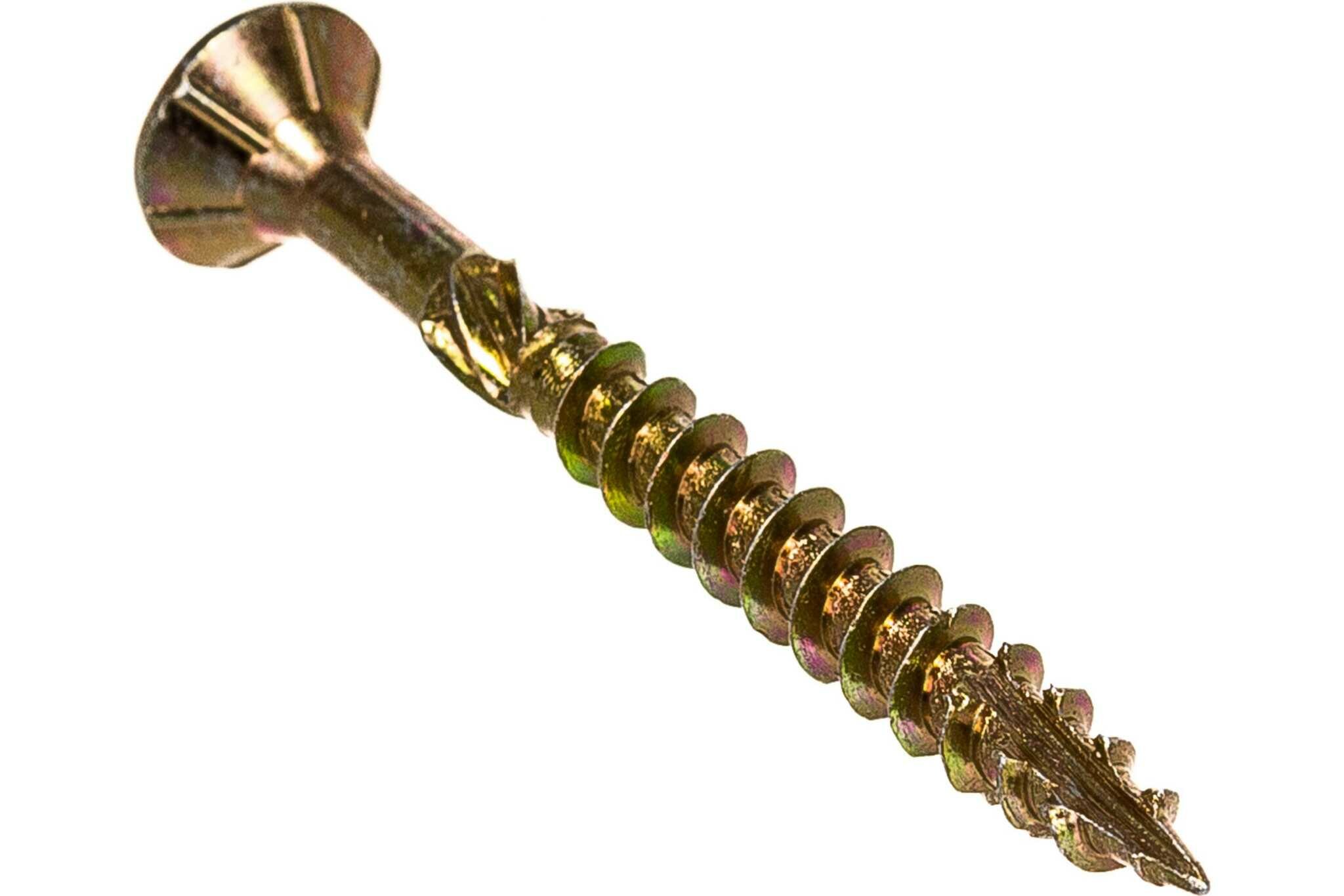 фото Шуруп Rusconnect CS 04040 с/нарез. д/дерева, потай, 4х40, 500 шт. Желтый цинк 310440