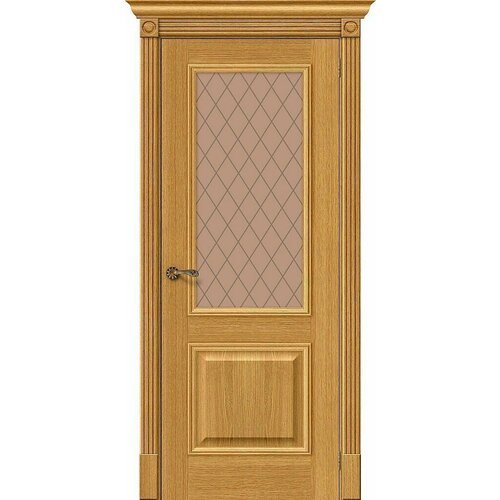 Межкомнатные двери Bravo Шпон Wood Classic Вуд Классик-13 Natur Oak Bronze Сrystal