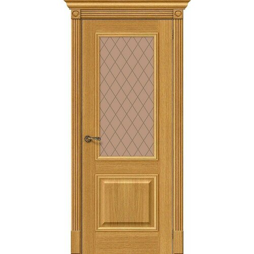 Межкомнатные двери Bravo Шпон Wood Classic Вуд Классик-13 Natur Oak Bronze Сrystal межкомнатные двери bravo шпон wood classic вуд классик 32 golden oak