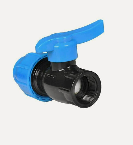 Изображение товара ПНД Кран шаровый 50х1 1/2" ( цанга/внутр )