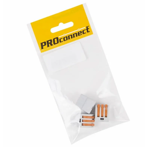 фото Соединительная клемма (3 провода) (уп. 3 шт.) многоразовая (аналог WAGO) PROCONNECT