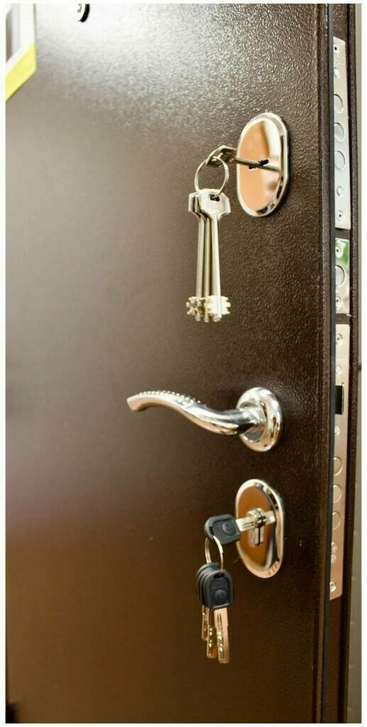 Дверь металлическая Гарда 7см Медный Антик мет/мет ППС 960R - фотография № 2
