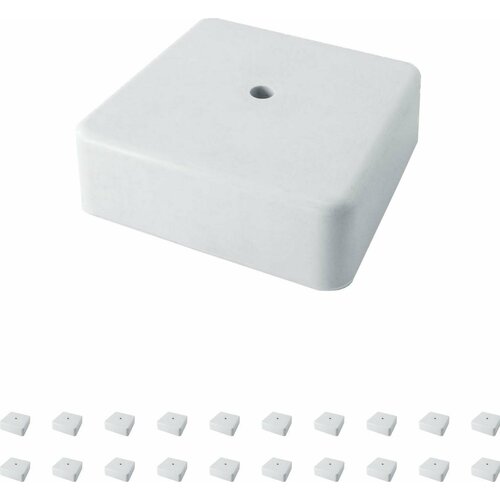 Коробка распределительная TDM КР 50х50х20 ОП квадратная для открытого монтажа IP40 белый (комплект из 30 шт)