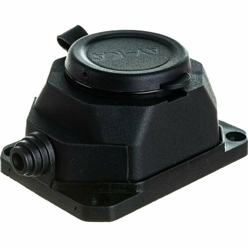 Колодка AY-KA 1 гнездо, с заземлением, c крышкой каучуковая 5510000