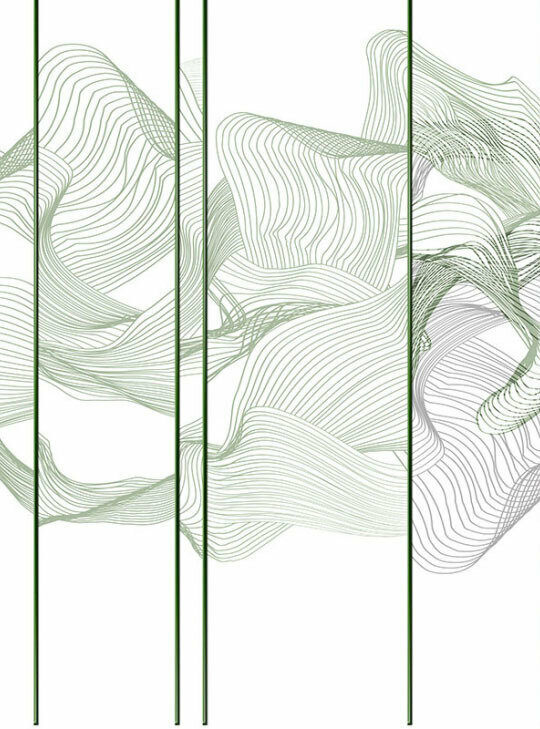 фото Фотообои на стену "Линии хрома" 200x270(ШxВ) см, 3d флизелиновые обои