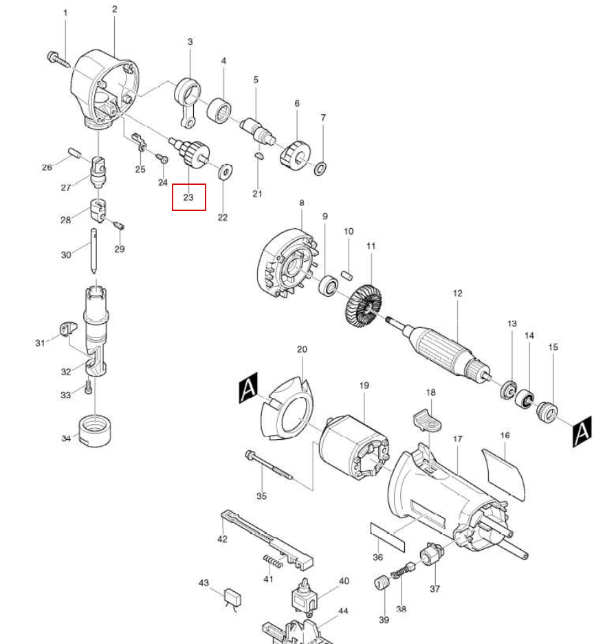 Шестерни 13-37 JN1601 MAKITA 2261238