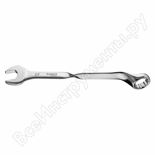 neo tools комбинированный ключ гибкий зубчатый 17 мм 09 351 Комбинированный ключ с головкой повернутой на 90 (22 мм) NEO Tools 09-786