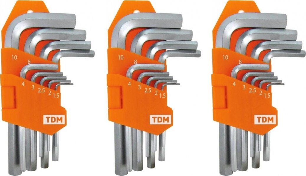 фото Набор ключей TDM Electric Алмаз HEX 9шт (комплект из 3 шт.)