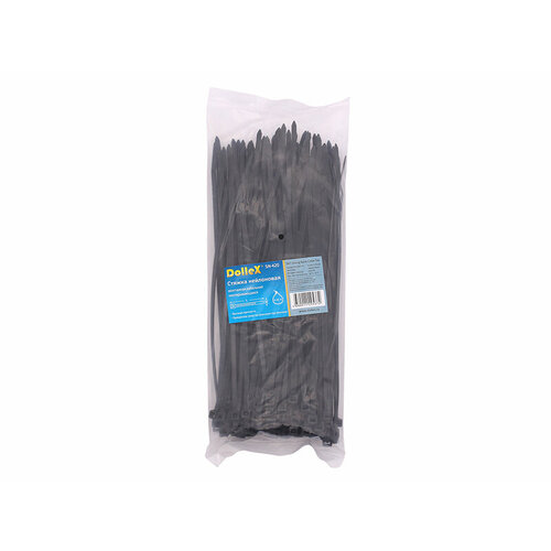 Хомут пластиковый-стяжка 4х200 нейлоновая (уп. 100 шт.) черный DOLLEX SN-420 хомут ленточный пластиковый черный 4х200 100шт