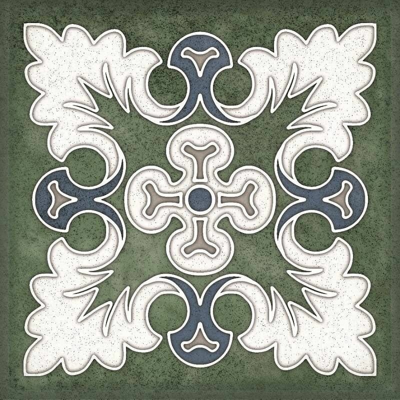 фото Настенная плитка Керлайф Smalto Decor 1 Verde 15х15 (924212) (0.9 м2)