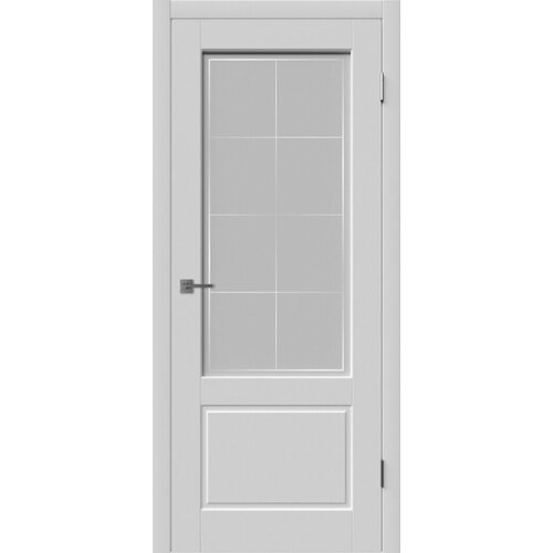 Межкомнатная дверь ВФД Шеффилд со стеклом эмаль светло-серая