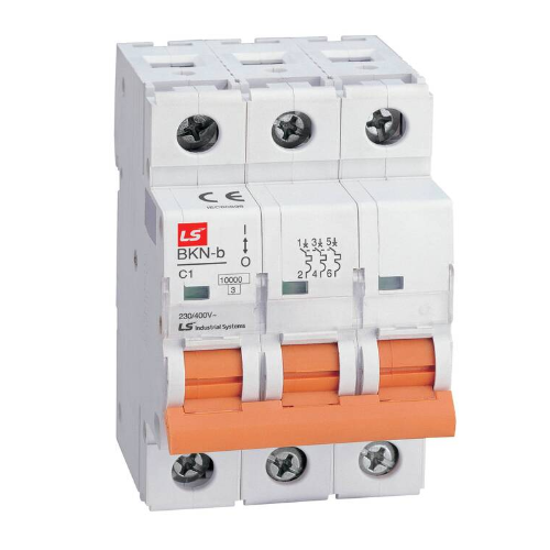 BKN-b Автоматический выключатель 3-полюсный, 6А (хар-ка B) Lsis, 061302058B