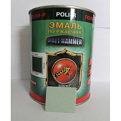 фото Эмаль Poli-Hammer металлик(1506)серебристая 0.75л