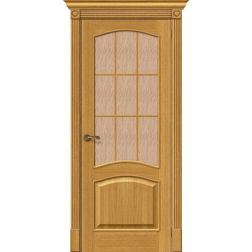 Межкомнатные двери Bravo Шпон Wood Classic Вуд Классик-33 Natur Oak Bronze Gloria