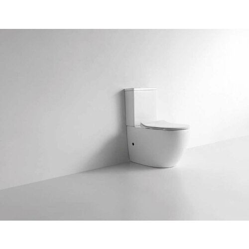 Унитаз напольный Hybner безободковый NS-2176 горизонтальный/ 2 части