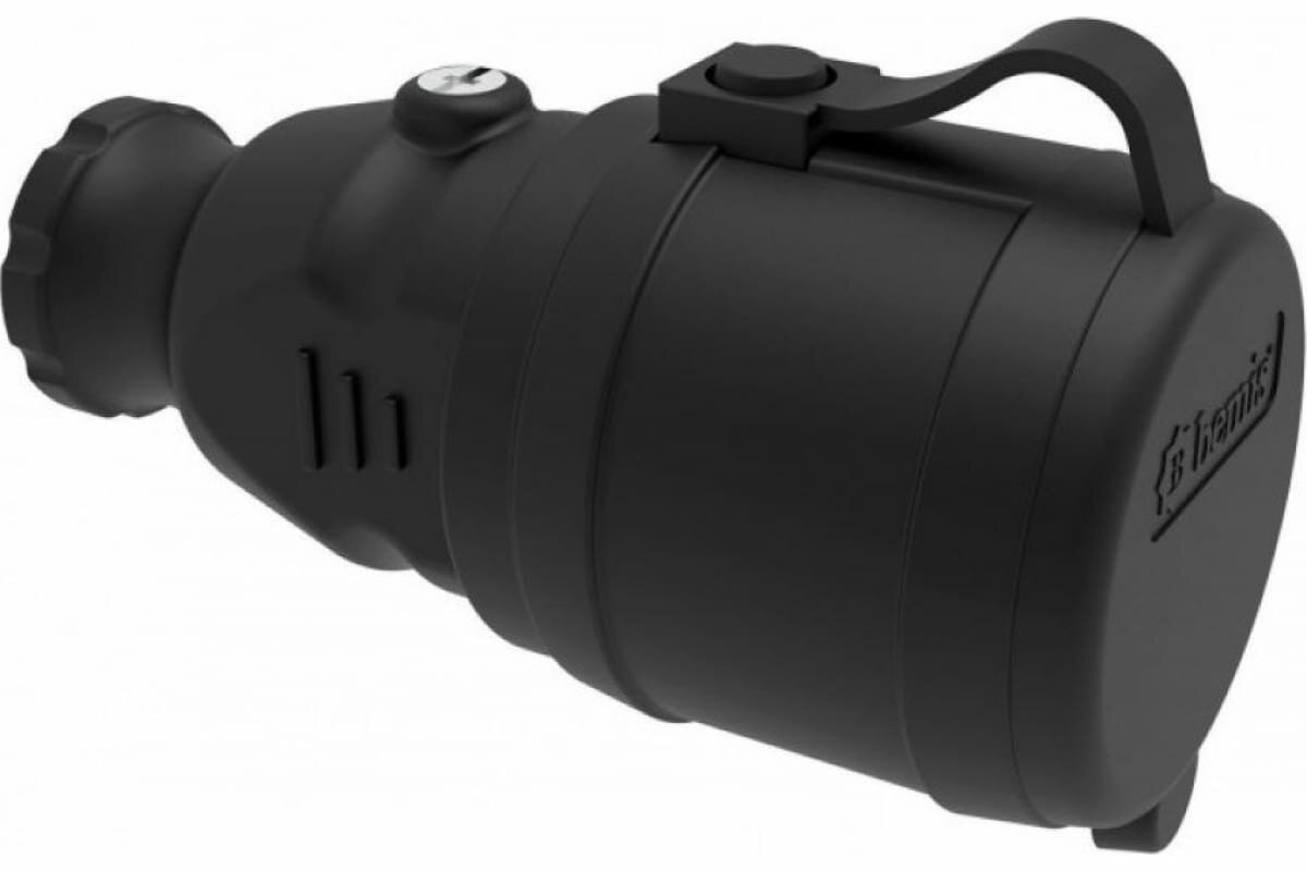 фото Розетка удлинителя с заземлением черная каучук Bemis BK1-1402-2311