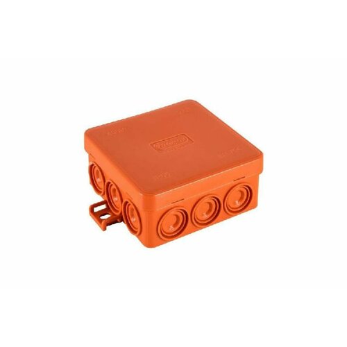 Огнестойкая коробка Экопласт JBL085 E110, о/п 85х85х38, 12 выходов, IP55, 2P, цвет оранжевый 43055HF огнестойкая коробка экопласт jbs100
