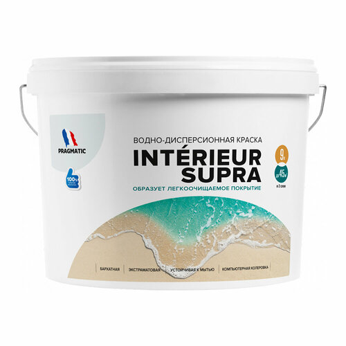 Краска моющаяся Pragmatic Interieur Supra база С бесцветная 81 л 16420₽